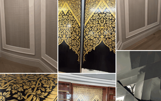 Examples of our team's Gesso / Crackled Gesso expertise.