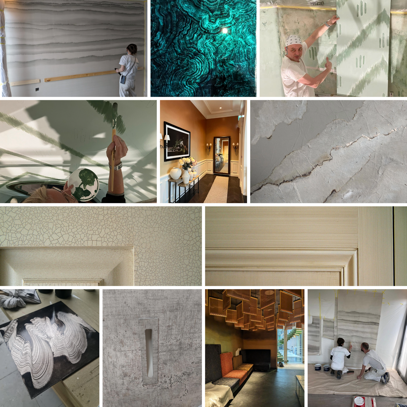 Examples of our team's Paint Effects : Stippling / Dragging / Glazing expertise.