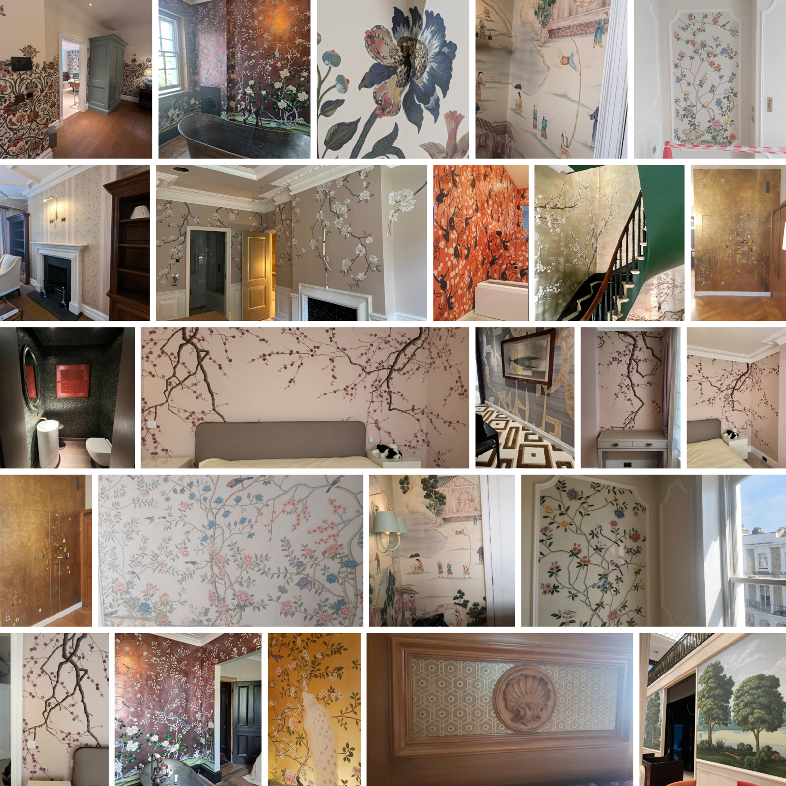 Examples of our team's Wallpaper expertise.